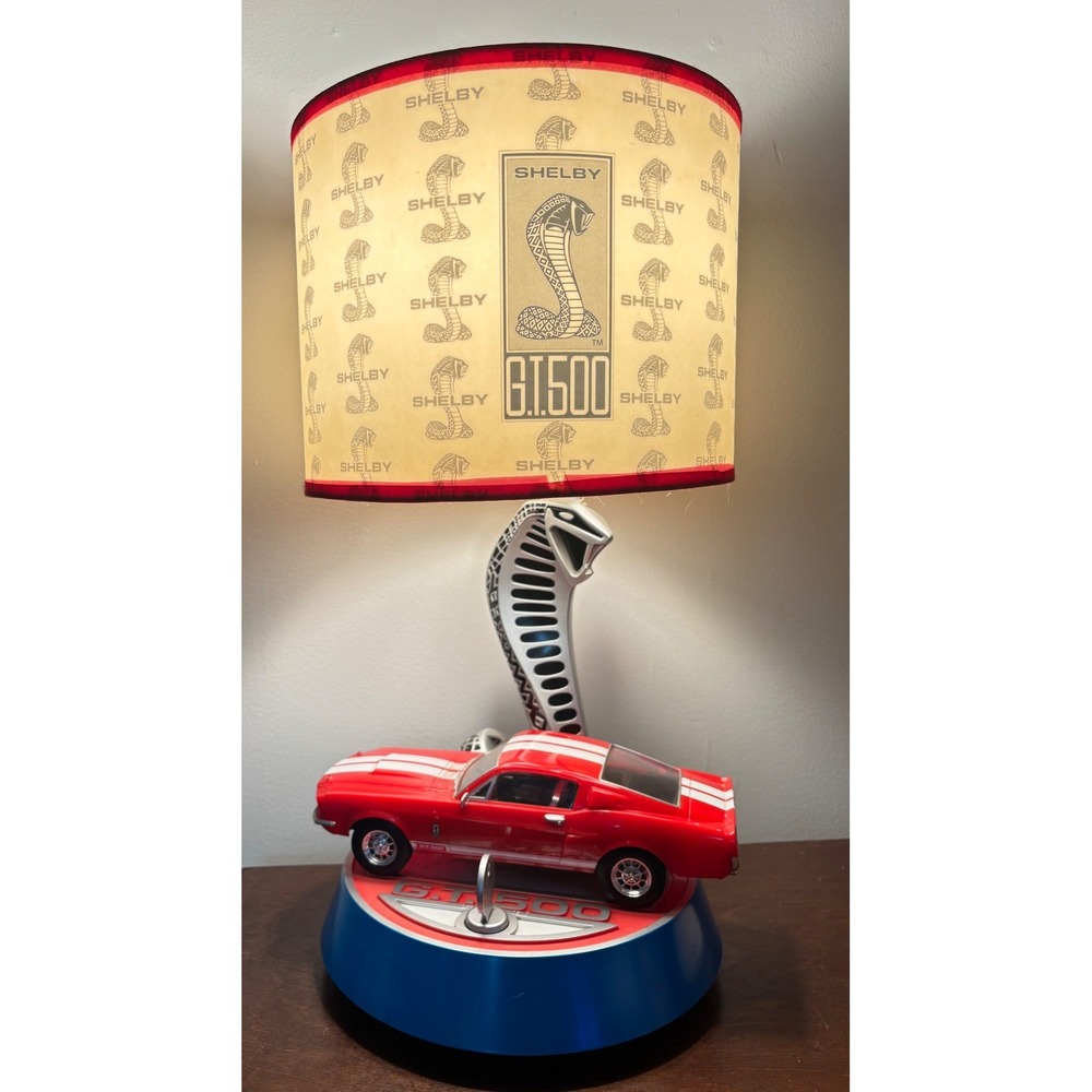 Shelby GT500 Mustang Cobra Table Lamp 1967 Muscle Car Collectible Roars Sound